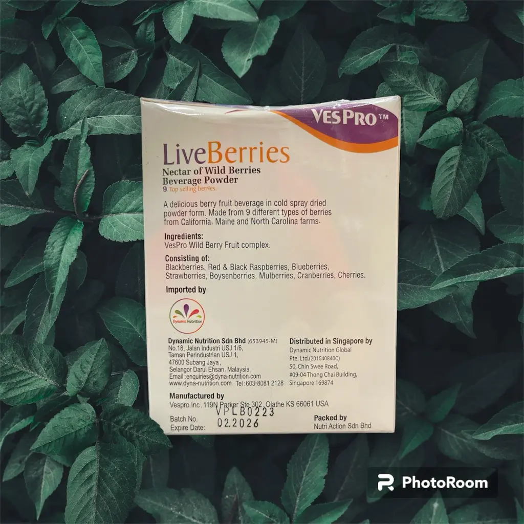 [VESPRO] Liveberries Nectar Of Wild Berries Beverage Powder (4g x 20)_04.webp