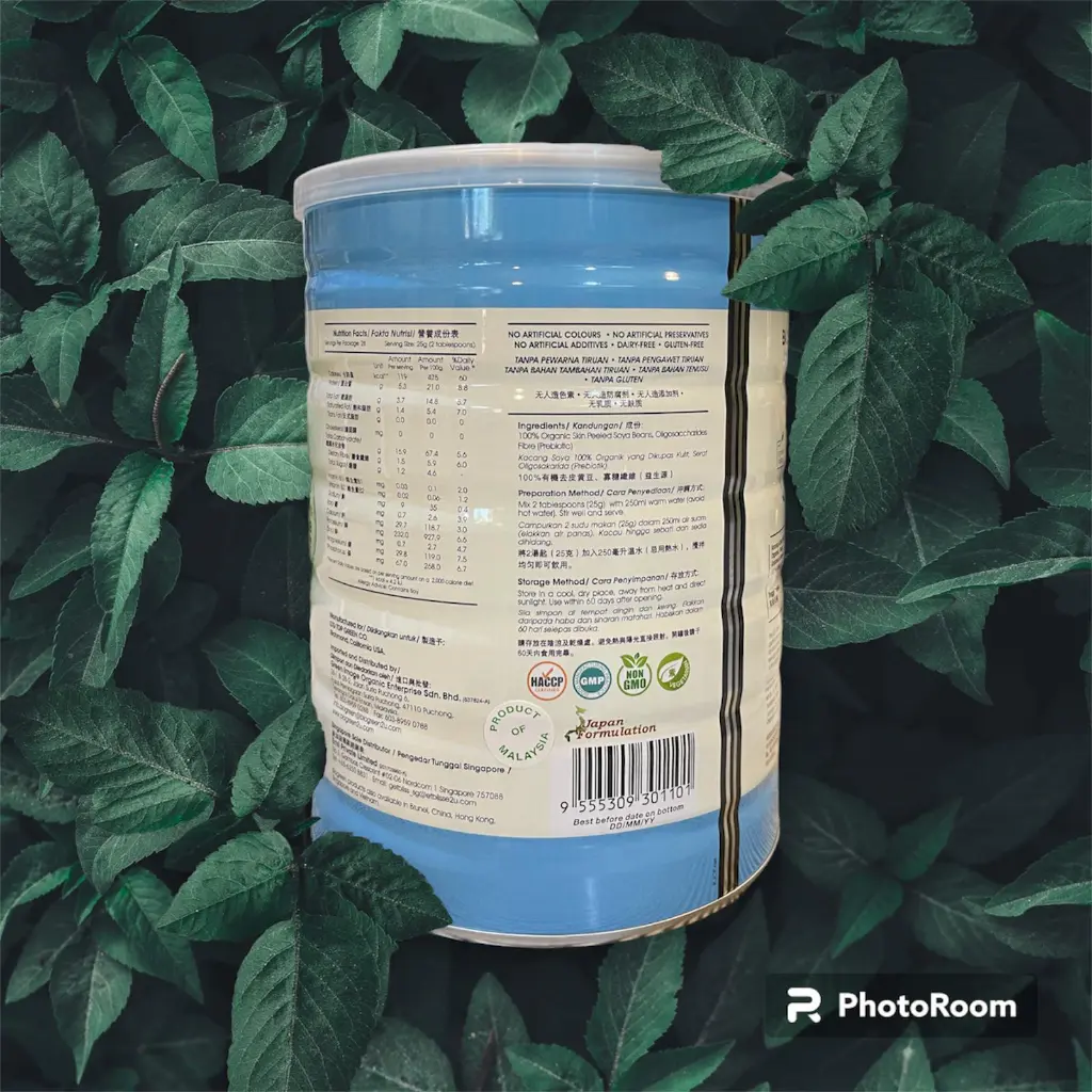 [BIOGREEN] O'Soy Plus Organic Soya Milk Powder No Cane Sugar (700g)_02.webp