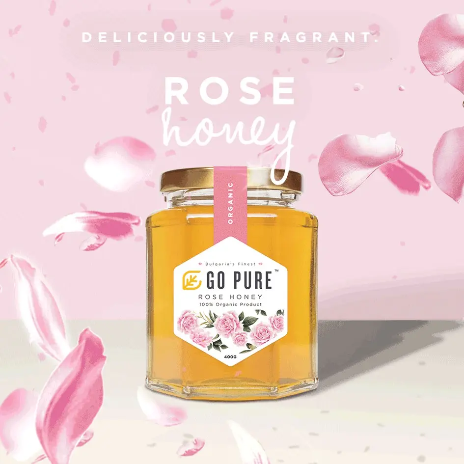 [GO PURE] Rose Honey 100% Organic Product (400g)