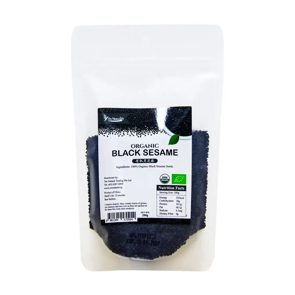 [YES NATURAL] Organic Black Sesame (200g)