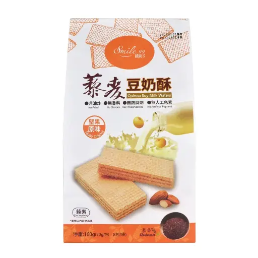 [SNC-BIS-20GX8-995] [SMILE 99] Quinoa Soy Milk Wafers (Nutty Original) (20g x 8)