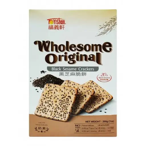 [SNC-BIS-40GX5-967] [FU YI SHAN] Wholemeal Original Black Sesame Crackers (40g x 5 pkt)
